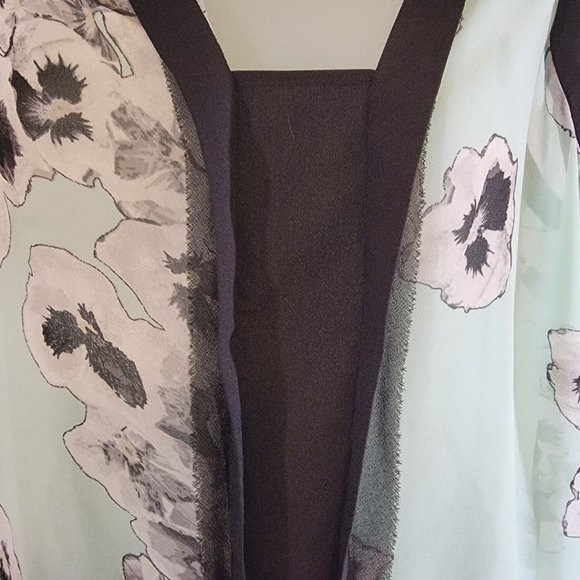 Ellen Tracy Sleeveless Floral print Dressy Blouse L - Picture 3 of 10